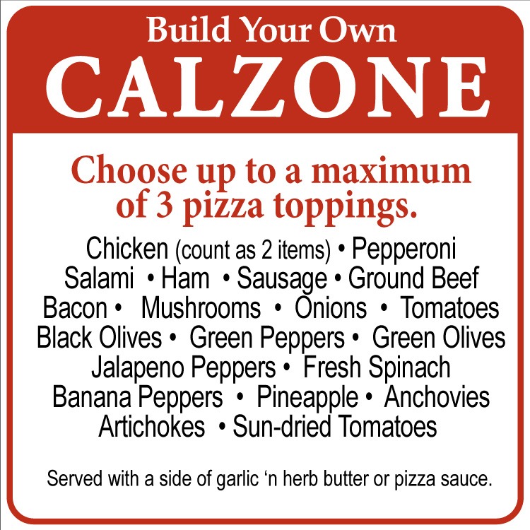 calzone toppings